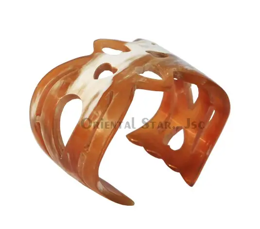 Horn Cuff Bracelet HD00014, handmade buffalo horn jewelry
