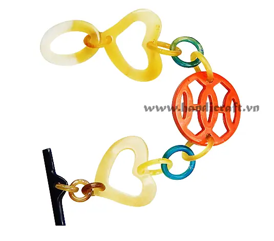 Horn & Lacquer Bangle Bracelet HD00047, handmade buffalo horn jewelry