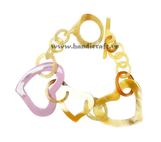 Horn & Lacquer Bangle Bracelet HD00048, handmade buffalo horn jewelry