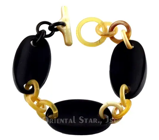 Horn Chain Bangle Bracelet HD00053, handmade buffalo horn jewelry