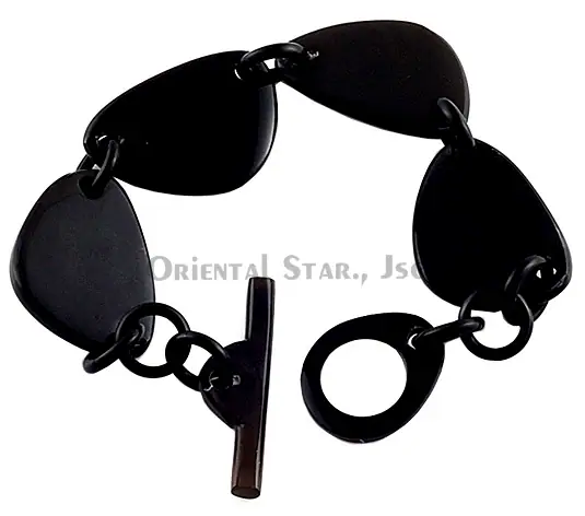 Horn Chain Bangle Bracelet HD00056, handmade buffalo horn jewelry