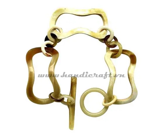 Horn Chain Bangle Bracelet HD00062, handmade buffalo horn jewelry
