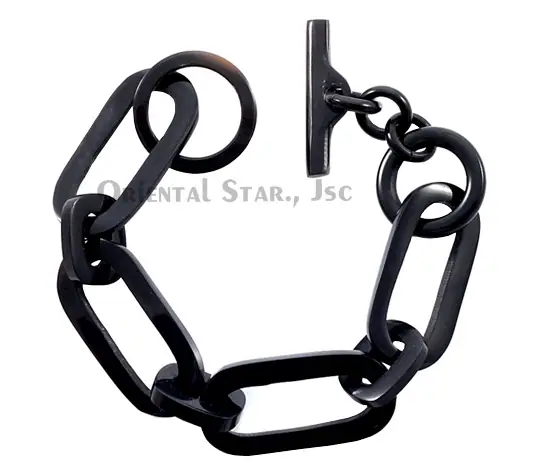 Horn Chain Bangle Bracelet HD00071, handmade buffalo horn jewelry