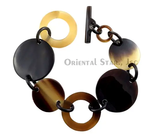 Horn Circle Bangle Bracelet HD00113, handmade buffalo horn jewelry