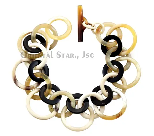Horn Circle Bangle Bracelet HD00117, handmade buffalo horn jewelry