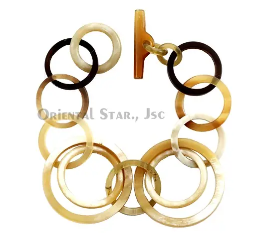 Horn Circle Bangle Bracelet HD00118, handmade buffalo horn jewelry