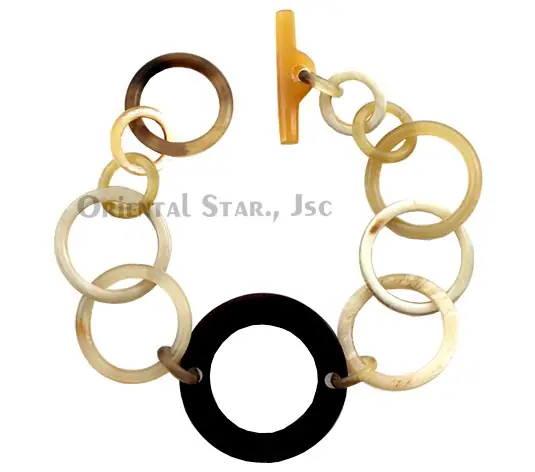 Horn Circle Bangle Bracelet HD00135, handmade buffalo horn jewelry