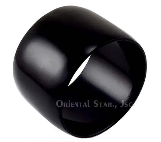 Black Horn Bangle Bracelet HD00145, handmade buffalo horn jewelry