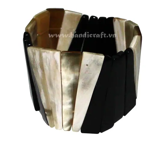 Dark & Light Horn Bangle Bracelet HD00154, handmade buffalo horn jewelry