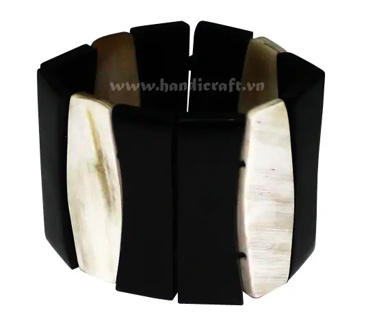 Dark & Light Horn Bangle Bracelet HD00162, handmade buffalo horn jewelry