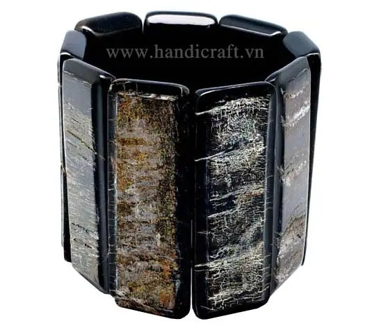 Black Horn Bangle Bracelet HD00164, handmade buffalo horn jewelry