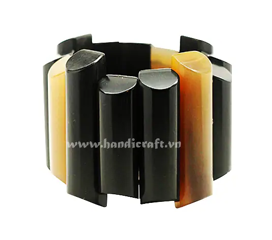 Dark & Light Horn Bangle Bracelet HD00167, handmade buffalo horn jewelry