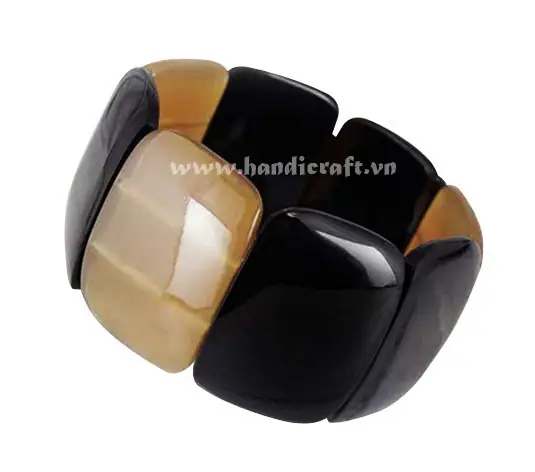 Black & Brown Horn Bangle Bracelet HD00175, handmade buffalo horn jewelry