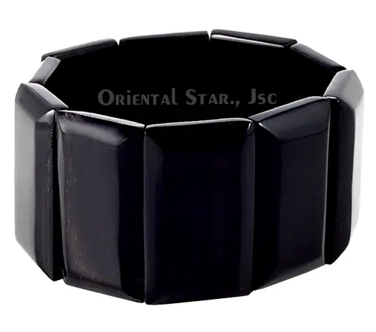 Black Horn Bangle Bracelet HD00184, handmade buffalo horn jewelry