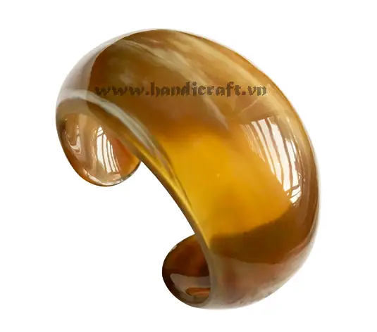Natural Horn Cuff Bracelet with Precious Stone HD00193, handmade buffalo horn jewelry
