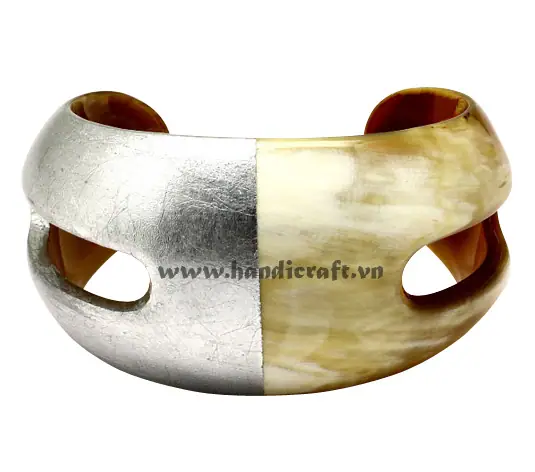 Horn & Lacquer Cuff Bracelet HD00197, handmade buffalo horn jewelry