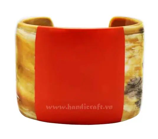 Horn & Lacquer Cuff Bracelet HD00201, handmade buffalo horn jewelry