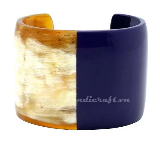 Horn & Lacquer Cuff Bracelet HD00202, handmade buffalo horn jewelry