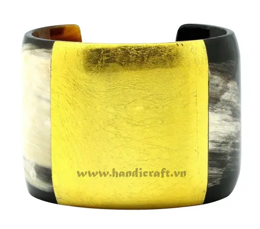 Horn & Lacquer Cuff Bracelet HD00207, handmade buffalo horn jewelry