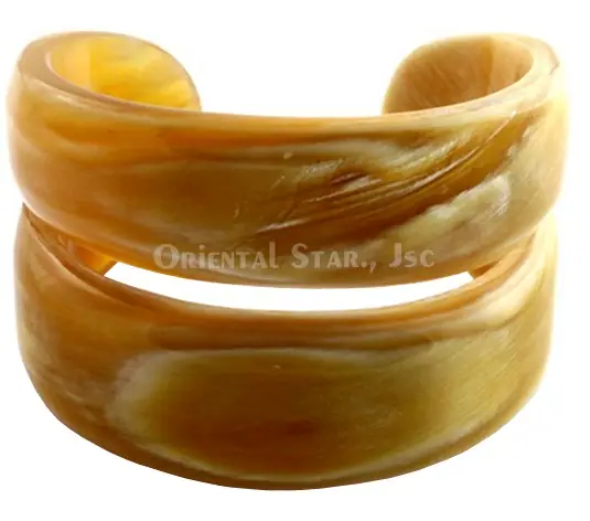 Carved Horn Cuff Bracelet HD00212, handmade buffalo horn jewelry