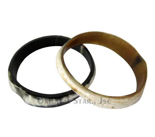 Natural Horn Bangle Bracelet HD00247, handmade buffalo horn jewelry