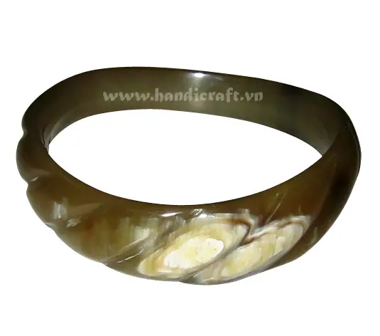Natural Horn Bangle Bracelet HD00248, handmade buffalo horn jewelry