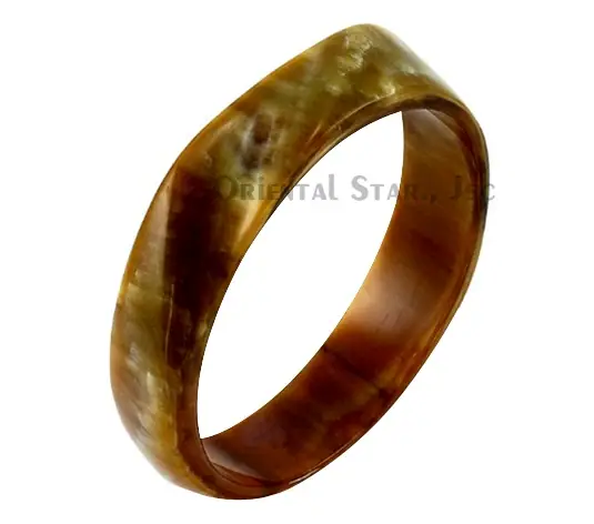Natural Horn Bangle Bracelet HD00255, handmade buffalo horn jewelry