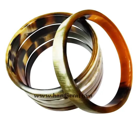 Horn Bangle Bracelet Set HD00280, handmade buffalo horn jewelry