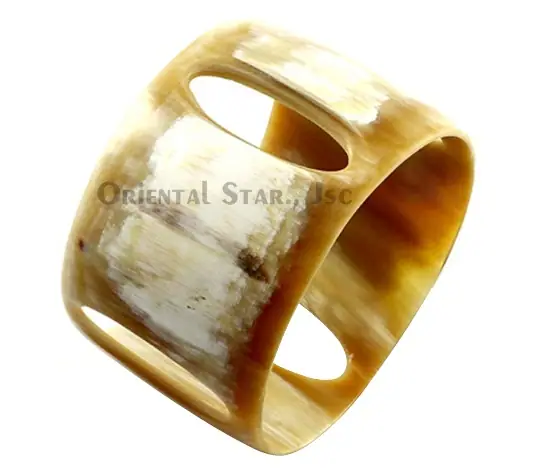 Natural Carved Horn Bangle Bracelet HD00283, handmade buffalo horn jewelry