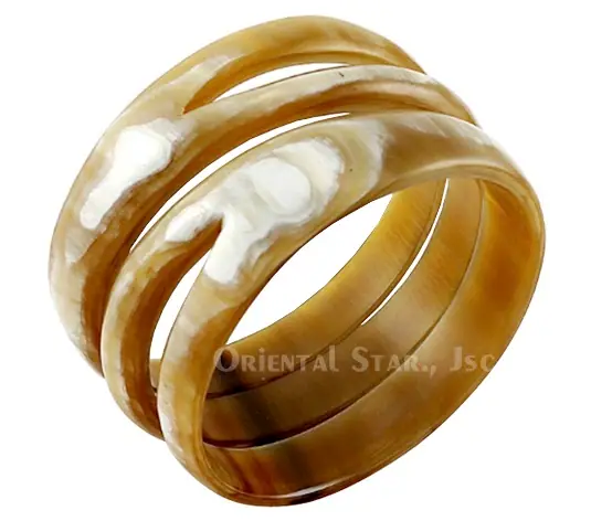 Natural Carved Horn Bangle Bracelet HD00288, handmade buffalo horn jewelry