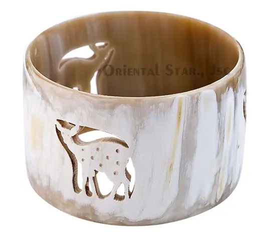 Natural Carved Horn Bangle Bracelet HD00297, handmade buffalo horn jewelry