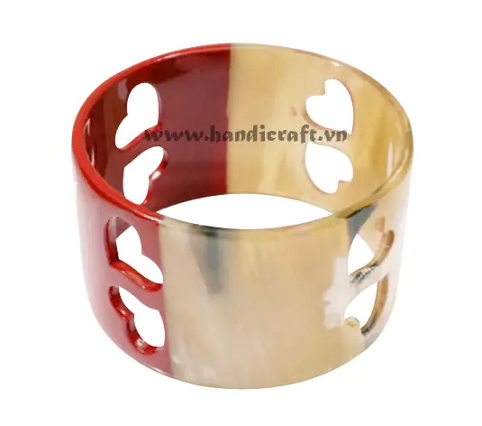 Horn & Lacquer Bangle Bracelet HD00312, handmade buffalo horn jewelry
