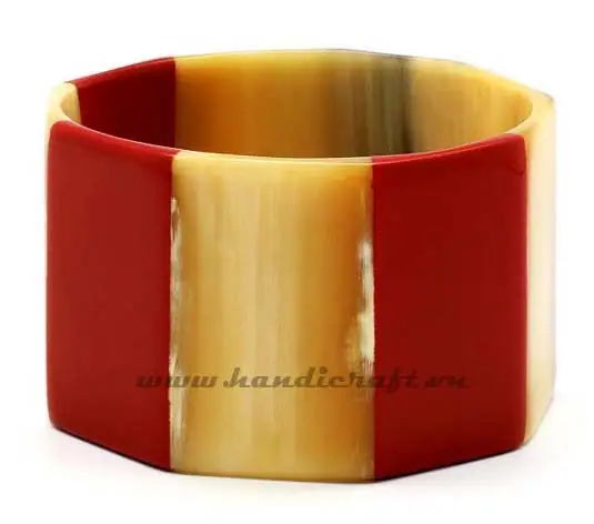 Horn & Lacquer Bangle Bracelet HD00313, handmade buffalo horn jewelry