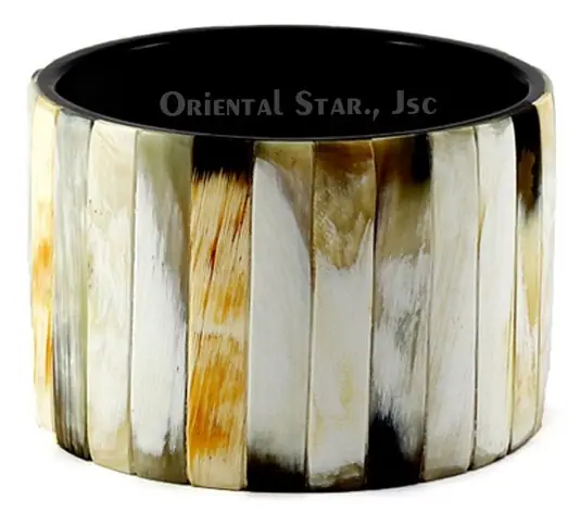 Horn Cut Bangle Bracelet HD00318, handmade buffalo horn jewelry