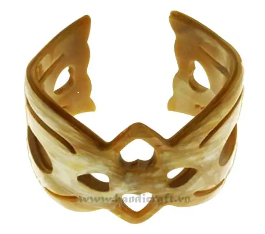 Horn Carved Cuff Bracelet HD00348, handmade buffalo horn jewelry