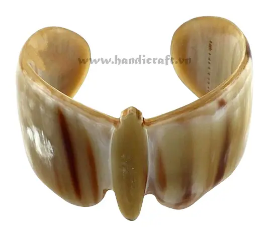 Horn Cuff Bracelet with Bee Shaped HD00350, handmade buffalo horn jewelry