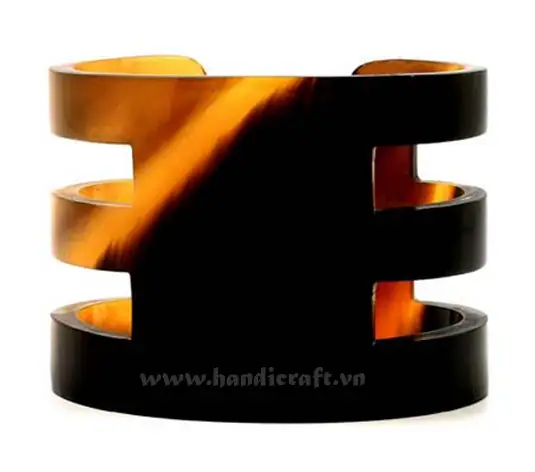 Natural Horn Carved Cuff Bracelet HD00360, handmade buffalo horn jewelry