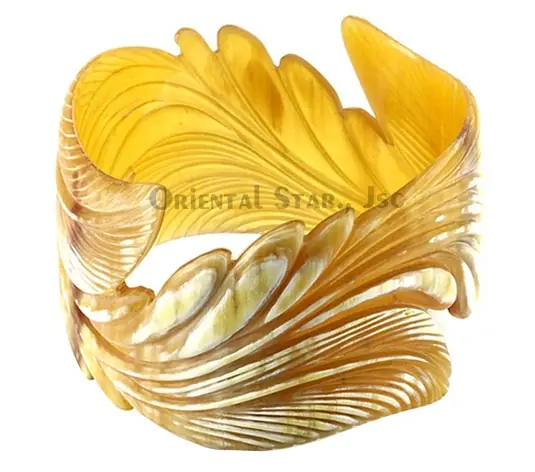 Natural Horn Carved Bangle Bracelet HD00364, handmade buffalo horn jewelry