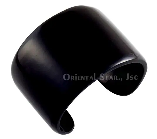 Black Horn Cuff Bracelet HD00390, handmade buffalo horn jewelry