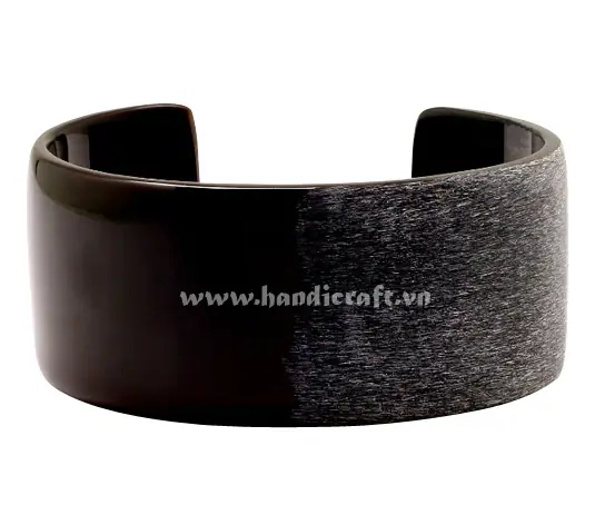 Matte Horn & Lacquer Cuff Bracelet HD00393, handmade buffalo horn jewelry