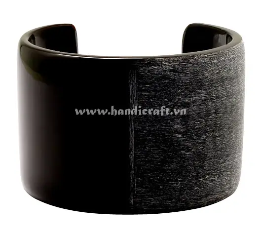 Matte Horn & Lacquer Cuff Bracelet HD00396, handmade buffalo horn jewelry