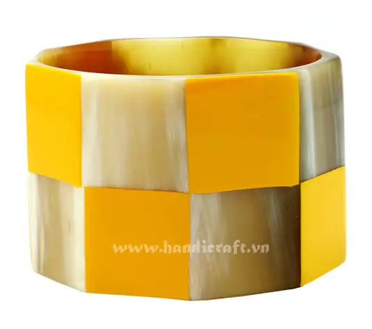 Horn Bangle Bracelet with Lacquer HD00398, handmade buffalo horn jewelry