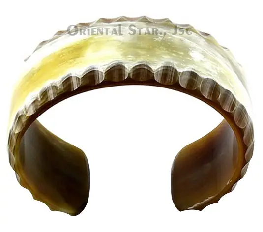 Natural Horn Cuff Bracelet HD00401, handmade buffalo horn jewelry