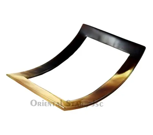 Rectangular Curved Horn Bangle Bracelet HD00415, handmade buffalo horn jewelry