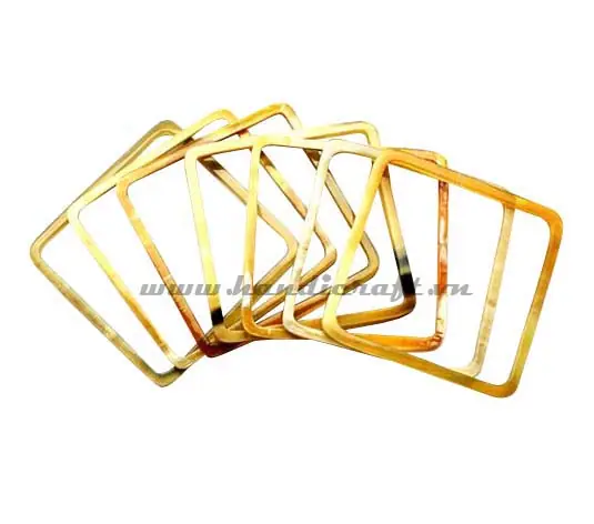 Set of 7 Square Horn Bangle Bracelet HD00416, handmade buffalo horn jewelry