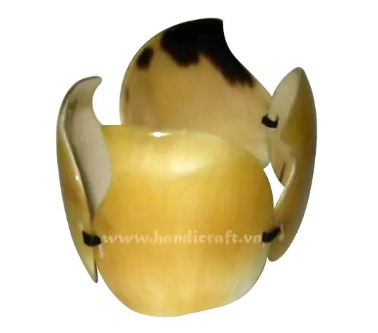 Peaches Horn Bangle Bracelet HD00440, handmade buffalo horn jewelry