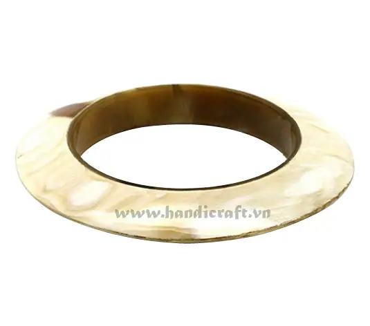 Natural Round Horn Bracelet HD00456, handmade buffalo horn jewelry