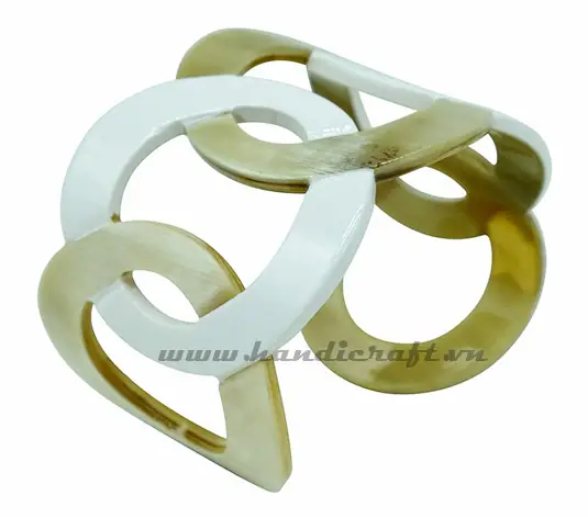 Horn & Lacquer Cuff Bracelet HD00458, handmade buffalo horn jewelry