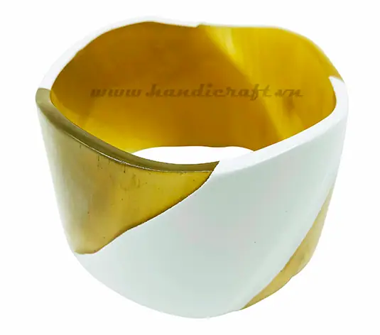 Lacquer & Horn Bangle Bracelet HD00462, handmade natural buffalo horn + vietnamese lacquer jewelry from Vietnam