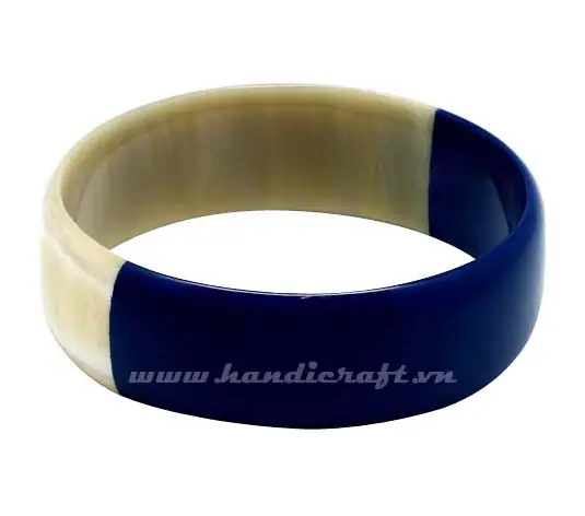 Horn Bangle with Pink Lacquer HD00468, handmade buffalo horn jewelry